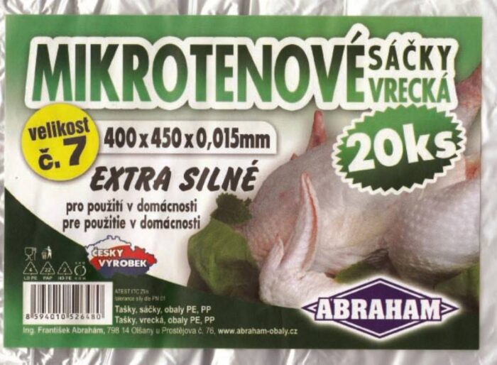 mikrotenové sáčky 400x450 0,015 /20ks
