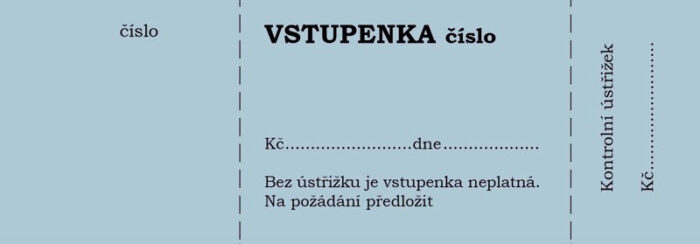 bločková vstupenka OP1267